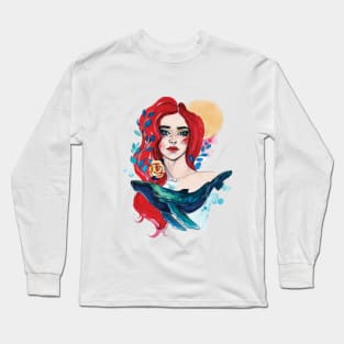 Whale Girl Long Sleeve T-Shirt